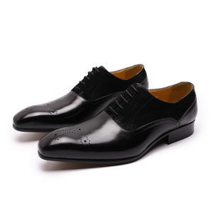 Zapatos de trabajo de cuero de primera calidad para hombre, calzado informal formal antideslizante y resistente al desgaste, cómodo para la oficina, negocios, uso diario - Product Image 1
