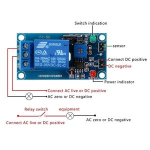 Module de relais de capteur d'humidité du sol Aek-Tech 5V 10A, contrôleur d'irrigation automatique réglable avec détection de 0-90% de HR - Product Image 6