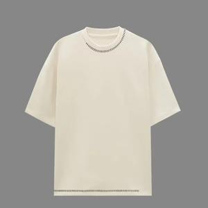 เสื้อยืดผ้าฝ้าย100% สำหรับผู้ชายรุ่นเฮฟวี่เวตเชิ้ตลำลองสะพายไหล่ทรงโอเวอร์ไซส์พร้อมโลโก้ออกแบบได้ตามต้องการ2025เสื้อไม่มีลายพื้น - Product Image 5