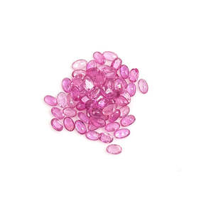 Piedras de Zafiro Rosa Natural de Mozambique, Calibradas, Ovaladas de 3x5mm y 4x6mm, Facetadas en Forma de Cojín y Pera, Gema Roja de 8mm de Altura - Product Image 2