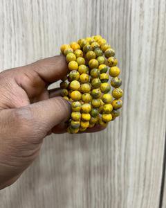 Vente en gros Bracelet en jaspe bourdon naturel Pierre de perles de cristal extensible pour la guérison du Reiki et l'équilibre spirituel Feng Shui - Product Image 5