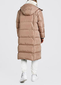 Veste matelassée épaisse respirante de haute qualité pour homme en toile à col montant avec logo frontal, boucle à grille et poche zippée - Product Image 6