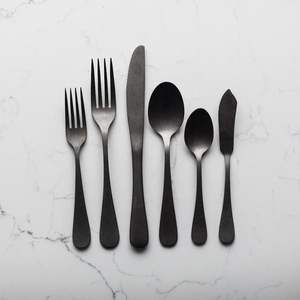 Vente flash : Couverts traditionnels en argent, acier inoxydable, argent titane avec poignée nouée, ensemble de couverts, sûrs et sains pour un usage quotidien - Product Image 6