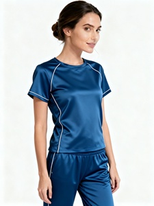 Nursing Medical <b>Scrubs</b> Uniforms <b>Sets</b> Fashionable Nursing Round Neck Medical <b>Scrubs</b> Short Sleeve Top Jogger <b>Sets</b> <b>Scrub</b> <b>Sets</b> - Product Image 2