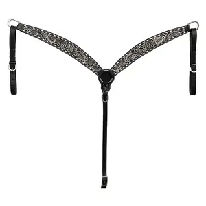 Ensemble de serre-tête et de collier de poitrine en cuir véritable léger de haute qualité sur mesure Premium Horse Tack vente en gros - Product Image 3