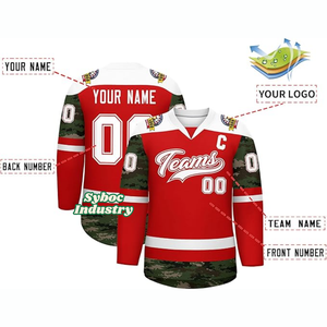 Custom Sublimation Ice Hockey Jersey <b>for</b> Adult Personalized Team Uniform Breathable Polyester Hockey Shirt <b>for</b> <b>Clubs</b> - Product Image 2