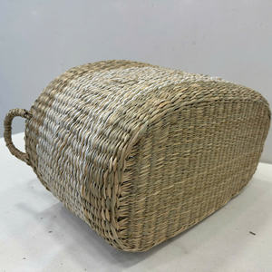 ตะกร้าทรงรีจากหญ้าทะเลอเนกประสงค์ หรูหรา เป็นมิตรกับสิ่งแวดล้อม - Product Image 5