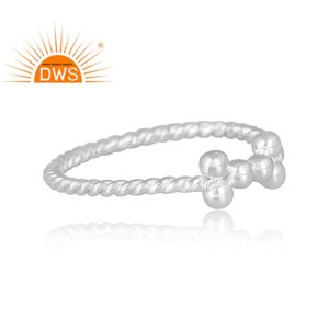 Natural <b>Diamond</b> Engagement Ring Sterling Silver Band Ring <b>Jewelry</b> Supplier - Product Image 3