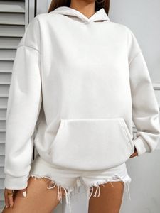 Conjunto de Sudadera con capucha para mujer al por mayor, jersey de dos piezas, sudadera de gran tamaño básica polar de algodón, chándales cálidos de invierno - Product Image 2