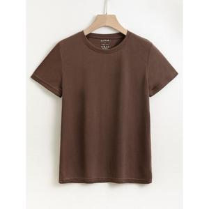 T-shirt à manches courtes vert impertinent pour hommes et femmes T-shirt vert d'été en coton durable T-shirt uni avec logo imprimé - Product Image 3