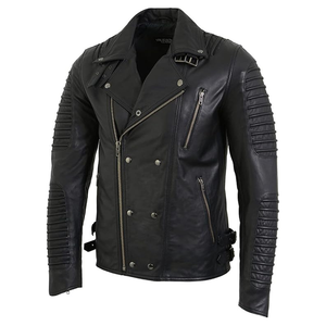Chaqueta de cuero cortavientos con logotipo totalmente personalizado para hombre Chaquetas de cuero de moda de invierno para hombre a un precio razonable - Product Image 6
