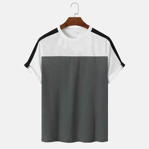 Wholesale High Quality Customized Design <b>Men's</b> Slim-fit Short-sleeve Cotton <b>Ringer</b> <b>T</b>-<b>shirt</b> With Pocket - Product Image 1