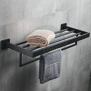 Porte-serviettes essentiel en acier inoxydable pour salle de bain, à trois niveaux, à suspendre - Product Image 3