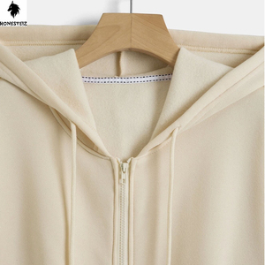 เสื้อมีฮู้ดแบบสวมหัวของผู้ชายผ้าเทอร์รี่ผ้าฝ้าย100% น้ำหนักเบาลายนูนทึบออกแบบได้ตามต้องการสำหรับฤดูหนาว - Product Image 4