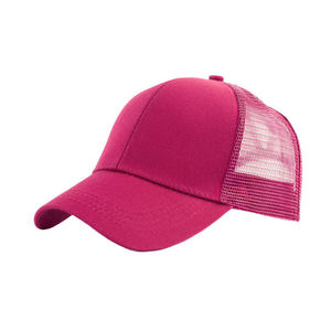 Chapeau de baseball respirant en queue de cheval chapeau de sport anti-soleil en plein air logo personnalisé chapeau de baseball de couleur unie - Product Image 5
