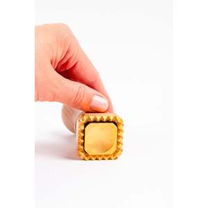 Ravioli y Pasta Profesional CUADRADO (35x35) Sello en Latón y Madera Natural-IMMA - Product Image 6