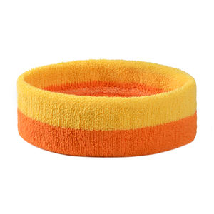 Bandeau RTS deux couleurs orange et jaune, bandeau et bandeaux pour le sport - Product Image 5
