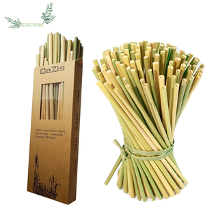 Paille d'herbe Paille d'herbe Vietnam Écologique Dégradable Jetable 100% Nature Foin Blé Pailles à Boire - Product Image 1