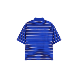 Striped Boxy <b>Collared</b> for Polo <b>Shirt</b> for <b>Men</b> and Women Breathable Knit Short Sleeve Summer Style Sizes XL-6XL - Product Image 2