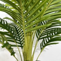 Plante de palmier Areca artificielle - Palmier décoratif tropical réaliste pour intérieur/extérieur, hauteur 160 cm, en plastique, imitation bambou, résistant aux UV