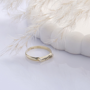 แหวนภาพวาดดอกไม้แบบเรียบทำด้วยมือของผู้หญิง925เงินสเตอร์ลิงทำด้วยมือเครื่องประดับชั้นดี - Product Image 4