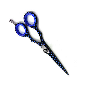 High Grade Barber Hair Scissor Sharp Straight Blade Paper Coated Stainless Steel Salon Scissor With Sliver Finger Rest and Screw - Product Image 3