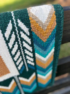 Western Show Horse Saddle Blanket Diseño de Nueva Zelanda Manta de sillín de lana hecha a mano Top Wool Saddle Pad Size - Product Image 5