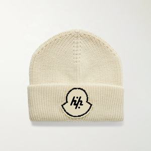 Nueva moda de calidad superior Unisex hombres y mujeres Beanie con logotipo personalizado parche bordado otoño gorros de punto - Product Image 1