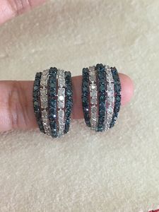 ต่างหูเงินแท้ประดับเพชรทรงกลมสีขาวธรรมชาติ 1.78 กะรัต สำหรับผู้หญิงในงานแต่งงานและงานหมั้น - Product Image 4