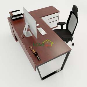 Concept 180x160 Executive <b>Desk</b> by Trapeze Luxury Contemporary <b>Foldable</b> Work <b>Desk</b> for <b>Office</b> or Study Assembly Required - Product Image 1