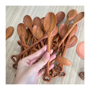 Cuchara de madera de mango largo natural-Cuchara de madera Premium para té de hierbas, leche, jugo, gelatina-Ideal para pedidos a granel - Product Image 3