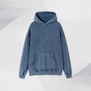 Personnalisation Acid Wash Sweat à capuche pour hommes de haute qualité 100 coton à manches longues imprimé Oversize Pullover Hoodies - Product Image 3