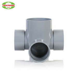 Raccord de courbure horizontal à 90 degrés à quatre branches uPVC de haute qualité pour système d'égout de drainage - Product Image 2