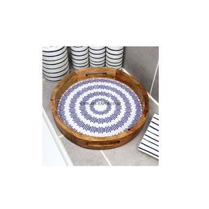 ถาดเสิร์ฟอาหารและขนมที่ทำจากไม้เคลือบภาชนะใส่อาหารสำหรับงานเลี้ยงในโรงแรม - Product Image 1