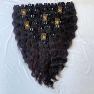 Cheveux indiens bruts en gros, Extension de cheveux ondulés, mèches de cheveux humains vierges - Product Image 6