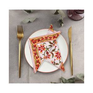 Serviette de table en lin brodé de haute qualité, 100% coton, lavée, couleur personnalisée, pour restaurant - Product Image 2