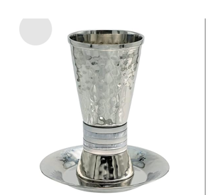 Top vendeur argent bénédiction religieuse tasse à vin Shabbat vacances kiddoush tasse Shabbat juif en acier inoxydable - Product Image 6