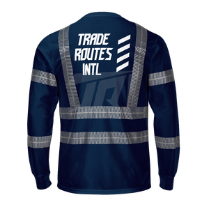 Ensemble de vêtements de travail pour électricien avec logo personnalisé Chemise à boutons de sécurité réfléchissante et durable en polyester durable à col ras du cou pour - Product Image 3