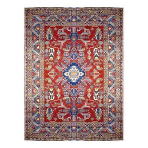 Alfombra de Peshawar y Khotan anudada a mano, única en su tipo, de 9'2 x 6'7, modelo Pes_Kho_227 - Product Image 1