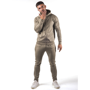 ชุดวอร์มแบบมีซิป2ชิ้นสำหรับเล่นกีฬาสวมใส่สบายมีแถบข้างออกแบบโลโก้ได้ตามต้องการ - Product Image 6