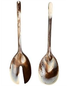 BOHEMEIN Vibrant Angel Style 100% Ensemble de serveurs à salade en résine faits à la main comprend une cuillère à crème glacée pour la maison et l'hôtel - Product Image 2