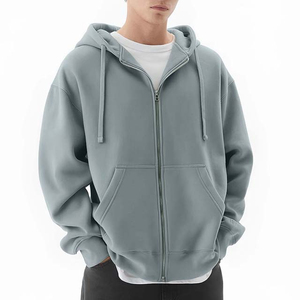 Sweats à capuche de mode de haute qualité Logo personnalisé 2025 prix usine sur mesure vente chaude couleur unie hommes pas cher prix sweats à capuche fermeture éclair - Product Image 6