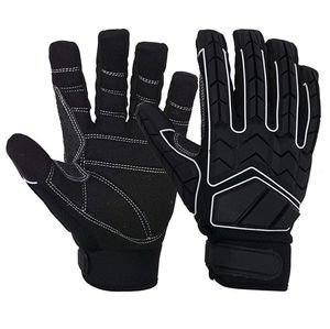 Guantes de Seguridad de Contraste de Color Blanco, Negro y Marrón, Precio de Fábrica, Diseño Superior, Material de Cuero, Guantes de Impacto - Product Image 1