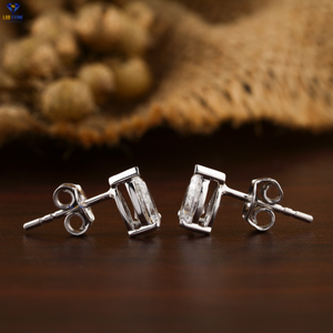 ต่างหูรูปดาวระเบิดลูกแพร์0.90 18K ทองคำขาวประดับเพชร HPHT/CVD - Product Image 4