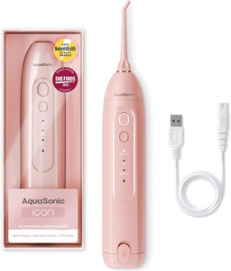 AquaSonic Icon Water Flosser para dientes, irrigador bucal recargable inalámbrico, resistente al agua, limpieza Dental portátil con punta de chorro - Product Image 6