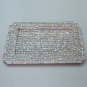 Plateau de service en résine incrustée d'os et de vadrouille motif floral plateau cadeau personnalisé Ramadan Eid avec Mubakhar Bakhoor ensemble décoratif pour la maison - Product Image 4