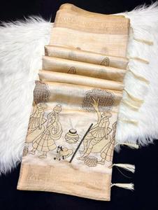 Spécial Tusser Silk Kalankari Designer Saree Vêtements indiens et pakistanais par les fabricants - Product Image 2