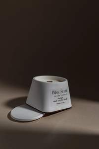 Bocaux à bougies en céramique cylindriques carrés nordiques populaires, contenants vides pour mariages et Noël, écologiques et résistants à la chaleur - Product Image 3