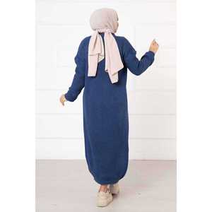 Conjunto de Dos Piezas Otoñal en Indigo Trenzado, Corte Holgado con Estampado - Product Image 5