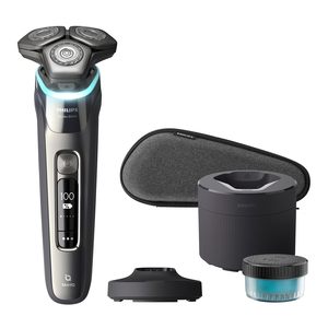 Afeitadora Eléctrica Inteligente con Sensor, para Uso en Seco/Húmedo, con Triple Cuchilla, Sistema de Afeitado Rotatorio Cromado Oscuro, Recortadora Pop-Up y Función de Limpieza - Product Image 2